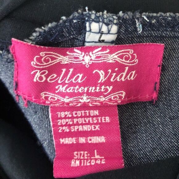 Bella Vida Blue Maternity Pants Jeans size L - Picture 6 of 6